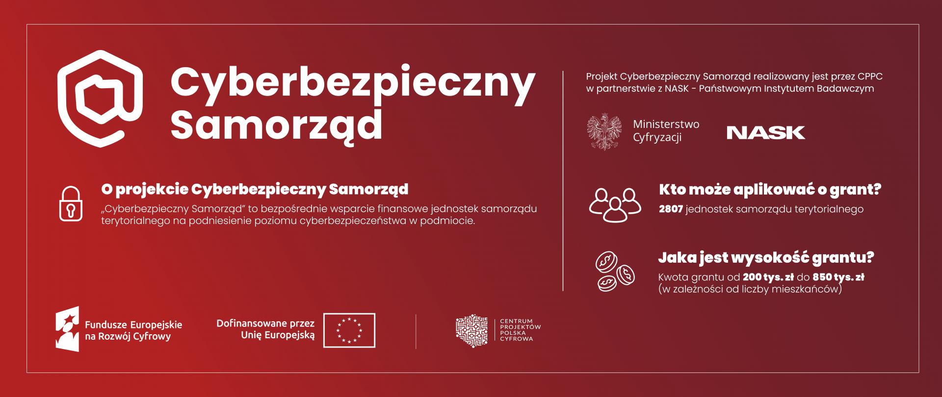 Baner reklamowy Cyberbezpieczny Samorząd &ndash; Gmina Trzebielino