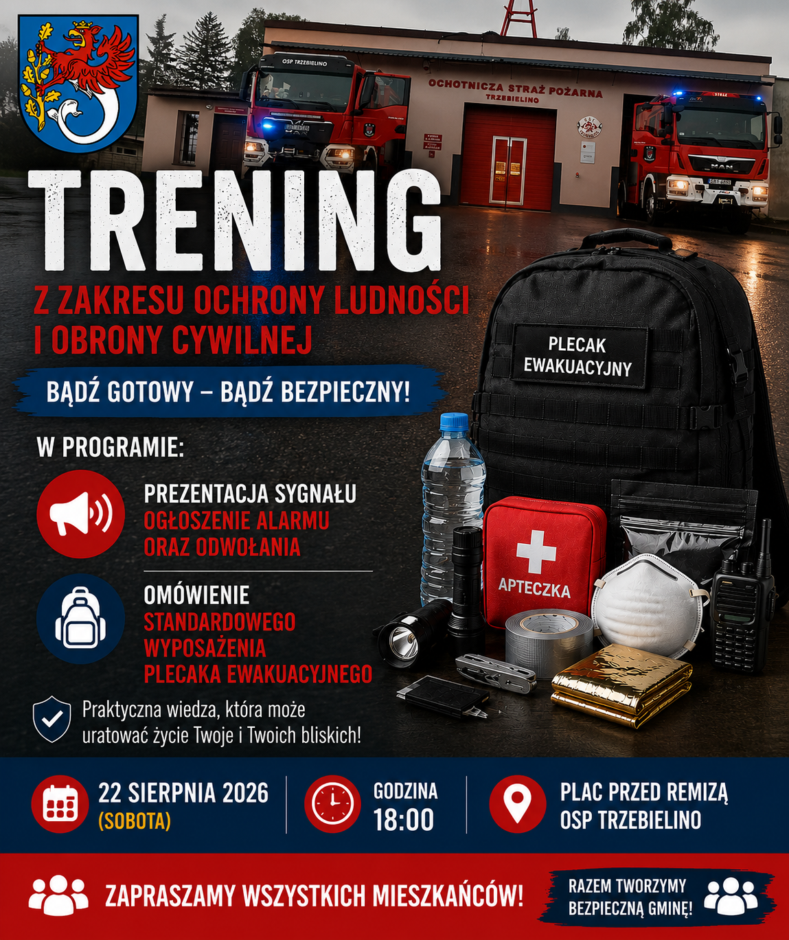 plakat trening obrony cywilnej
