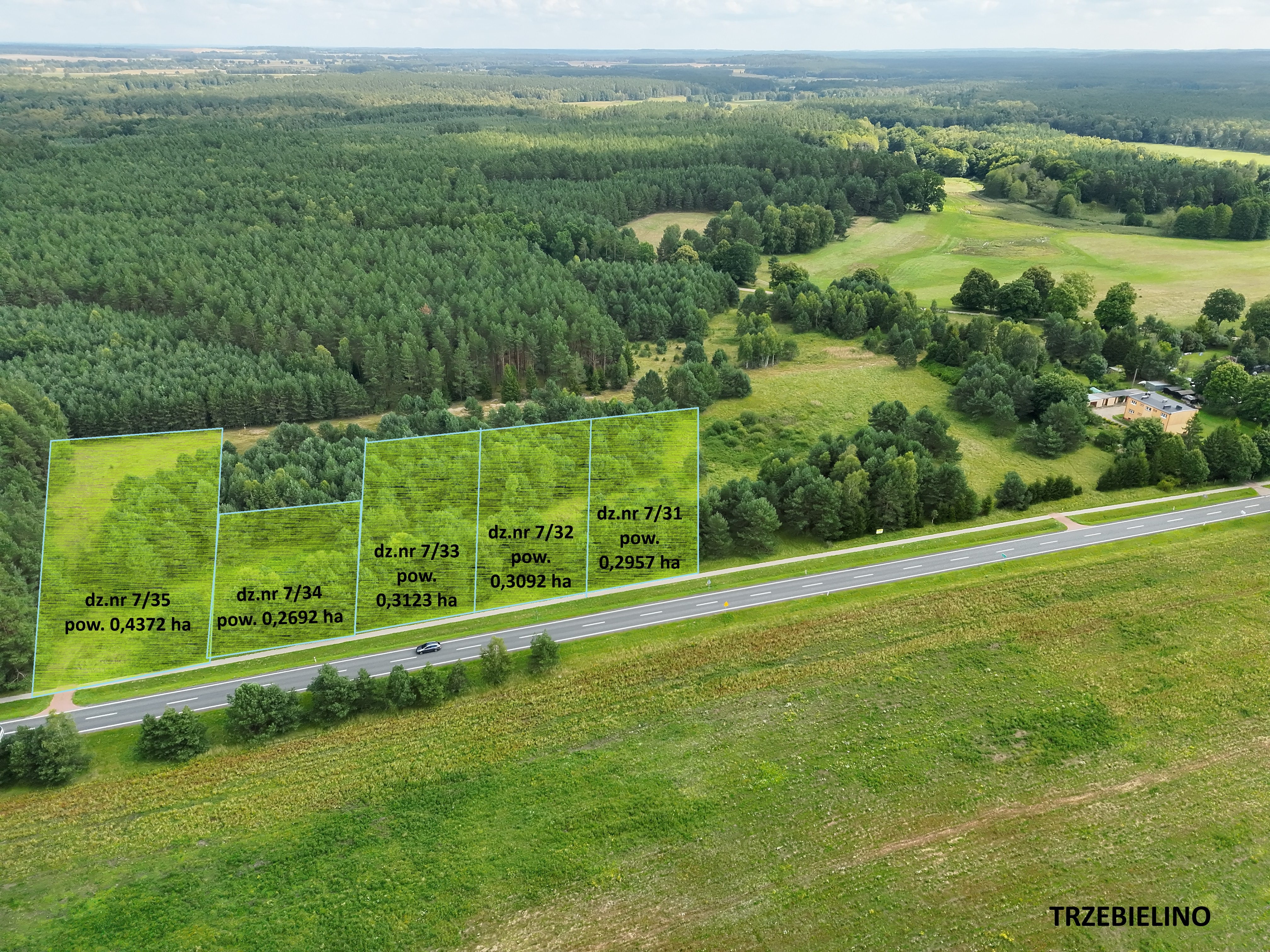 mapa działek Trzebielino