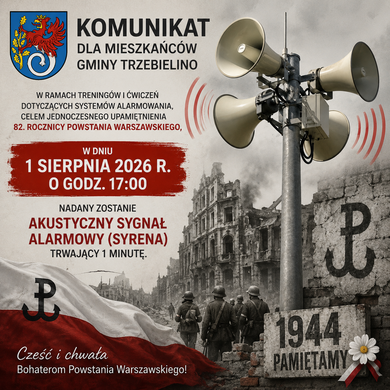 syreny alarmowe plakat