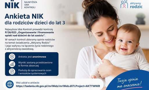 ANKIETA NIK DLA RODZICÓW DZIECI DO LAT 3