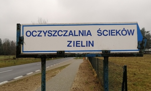 Tablica oczyszczalnia ścieków