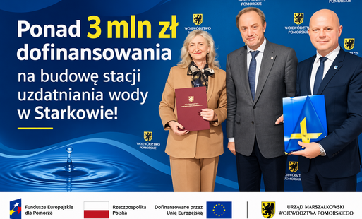 Ponad 3 mln zł dofinansowania na budowę stacji uzdatniania wody w Starkowie!